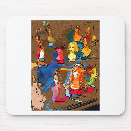 Perücke-Geschäft Mousepad (Vorne)