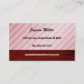 Perücke-Geschäfts-Visitenkarten Visitenkarte (Rückseite)