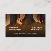 Perücke-Geschäfts-Visitenkarten Visitenkarte (Rückseite)