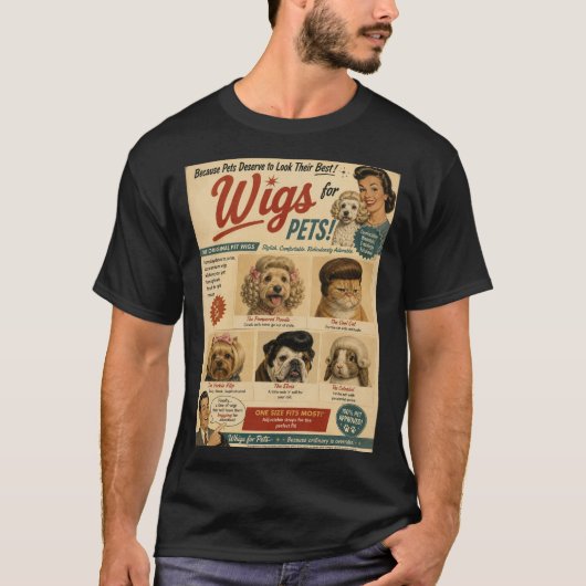 Perücken für Haustiere Shirt (Vorderseite)
