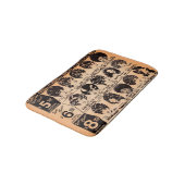 Perückenwerbung Anfang der 1970er Jahre Badematte (Schrägansicht)