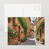 Perugia Italien Reise Postkarte (Vorne/Hinten)