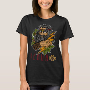 Perun Slavic-Mythen Heidenfürst Sturmwaffe T-Shirt