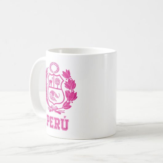 Perus Nationalschildstolz Kaffeetasse (Vorderseite Links)