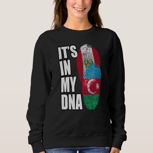 Peruvian And Azerbaijani Mix DNA Flag Heritage Sweatshirt (Vorderseite)