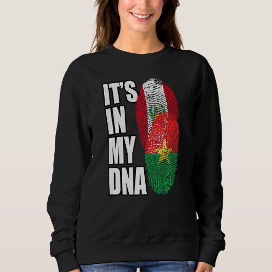 Peruvian And Burkinabé Mix DNA Flag Heritage Sweatshirt (Vorderseite)