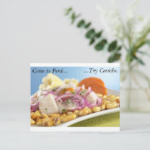 Peruvian Ceviche Postcard Postkarte (Stehend Vorderseite)