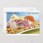 Peruvian Ceviche Postcard Postkarte (Vorne/Hinten)