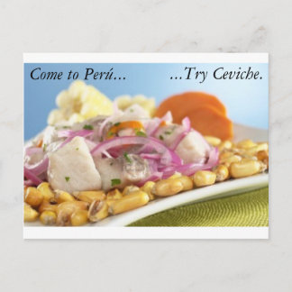 Peruvian Ceviche Postcard Postkarte