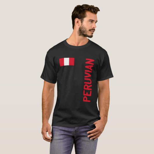 Peruvian Flag And Peru Roots T-Shirt (Vorne ganz)