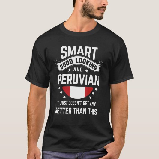 Peruvian Flag Native Pride Peru Peruvian Roots T-Shirt (Vorderseite)