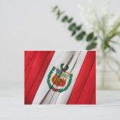 PERUVIAN-Flagge Postkarte (Stehend Vorderseite)