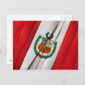 PERUVIAN-Flagge Postkarte (Vorne/Hinten)