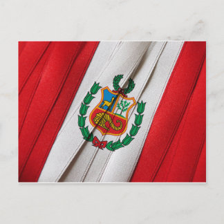 PERUVIAN-Flagge Postkarte