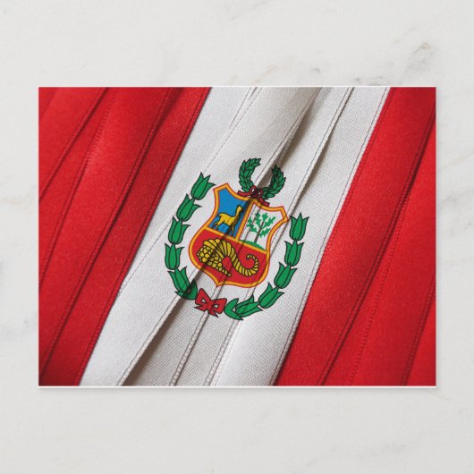 PERUVIAN-Flagge Postkarte (Vorderseite)