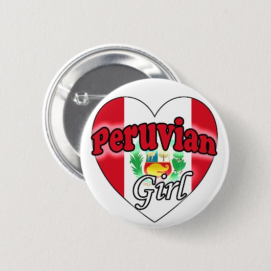 Peruvian Girl Button (Vorne & Hinten)