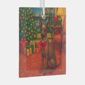 Peruvian Inca Orchid Holiday Card Ornament Aus Glas (Vorderseite Rechts)