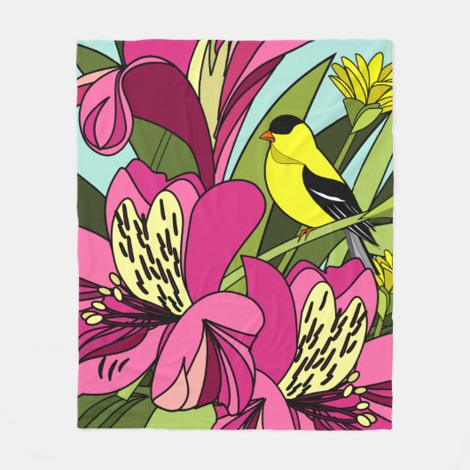 Peruvian Lilies Fleecedecke (Vorderseite)