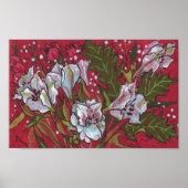 Peruvian Lilies Spring Flowers Poster (Vorne)