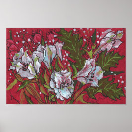 Peruvian Lilies Spring Flowers Poster