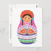 Peruvian Matryoshka Postcard Postkarte (Vorne/Hinten)