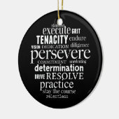 Perverse Word Art starke Frauen erreichen Keramik Ornament (Links)