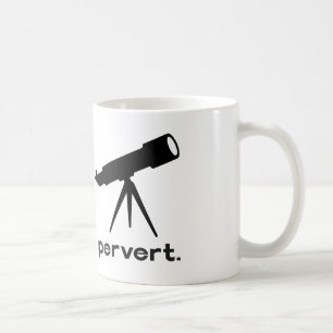 Perverser mit Teleskop Lustige Parodie Humor Kaffeetasse