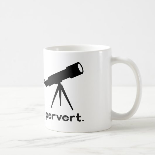 Pervertieren mit Telescope Funny Parody Spaß Kaffeetasse (Rechts)