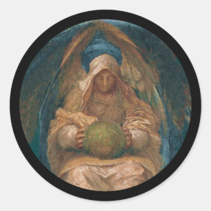 Pervving Spirit Angel Runder Aufkleber