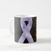 Perwinkle Awareness Ribbon Tasse Design (Vorderseite Links)