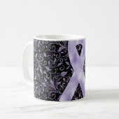 Perwinkle Awareness Ribbon Tasse Design (Vorderseite Links)