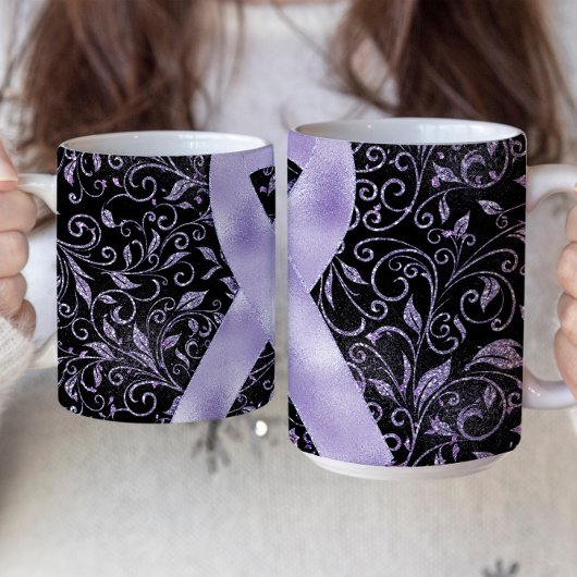 Perwinkle Awareness Ribbon Tasse Design