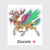 Peryton Zombie Aufkleber (Blatt)