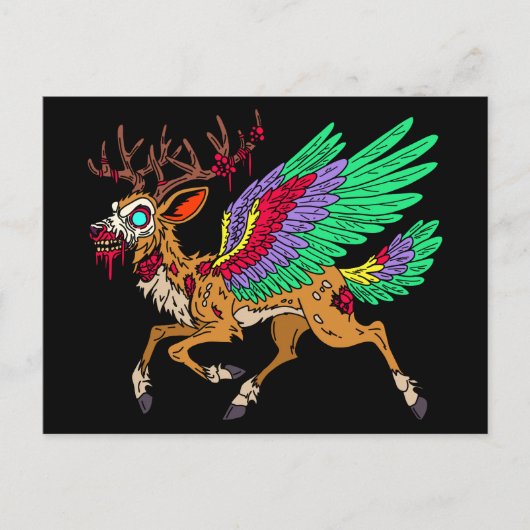 Peryton Zombie Postkarte (Vorderseite)