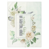 Pesach Kasher veSameach Pessach Wasserfarbenflora Tischdecke (Vorderseite)