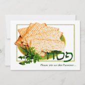 "Pesach, Matzah, Maror" Einladungen zum Seder-Pess (Vorderseite)