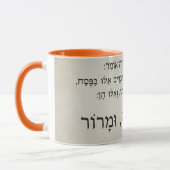 Pesach - Pasover Haggadah Words Hebräischer Kaffee Tasse (Links)