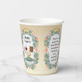 Pesach Seder Kosher sechs verschiedene Pessach-Leb Pappbecher (Rückseite)