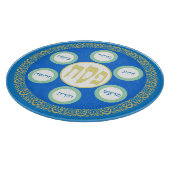 Pesach Seder Kosher sechs verschiedene Pessach-Leb Schneidebrett (Ecke)