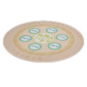 Pesach Seder Kosher sechs verschiedene Pessach-Leb Schneidebrett (Ecke)