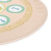 Pesach Seder Kosher sechs verschiedene Pessach-Leb Schneidebrett (Ecke)