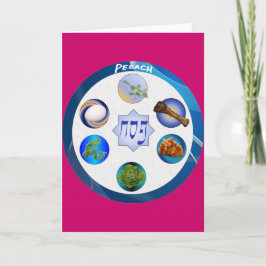 Pesach Seder Platten-Karte Feiertagskarte