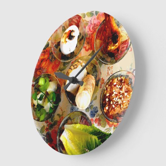 Pesach-Siebplatte Große Wanduhr (Winkel)