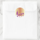 Pesah Four Cups of Wine Runder Aufkleber (Tasche)