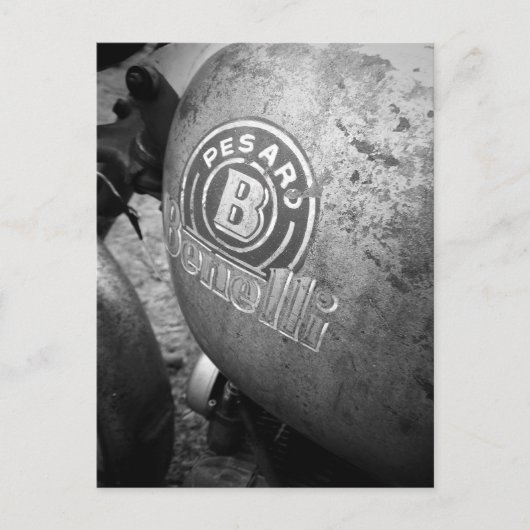 Pesaro Benelli Oldtimer-Motorrad Postkarte (Vorderseite)