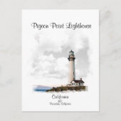 PESCADERO POINT LIGHTHOUSE - POSTCARD POSTKARTE (Vorderseite)