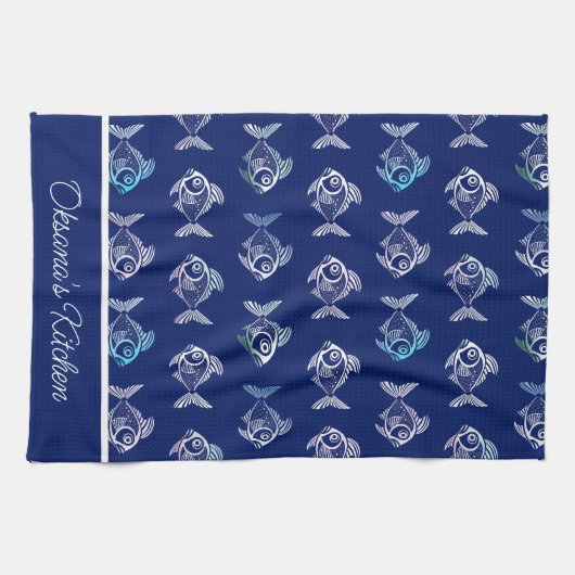 Pescatarian Pattern Geschirrtuch (Horizontal)