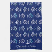 Pescatarian Pattern Geschirrtuch (Vertikal)