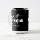 Pescatarian, weil Fische nicht niedlich sind Zweifarbige Tasse (Vorderseite Links)