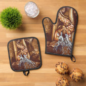 Pesce Ofenhandschuh & Topflappen-Set (Oben Unten)